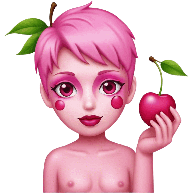 Pink cherry’s  emoji