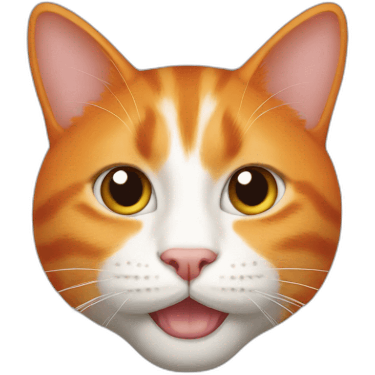 Orange cat white mouth and nose emoji