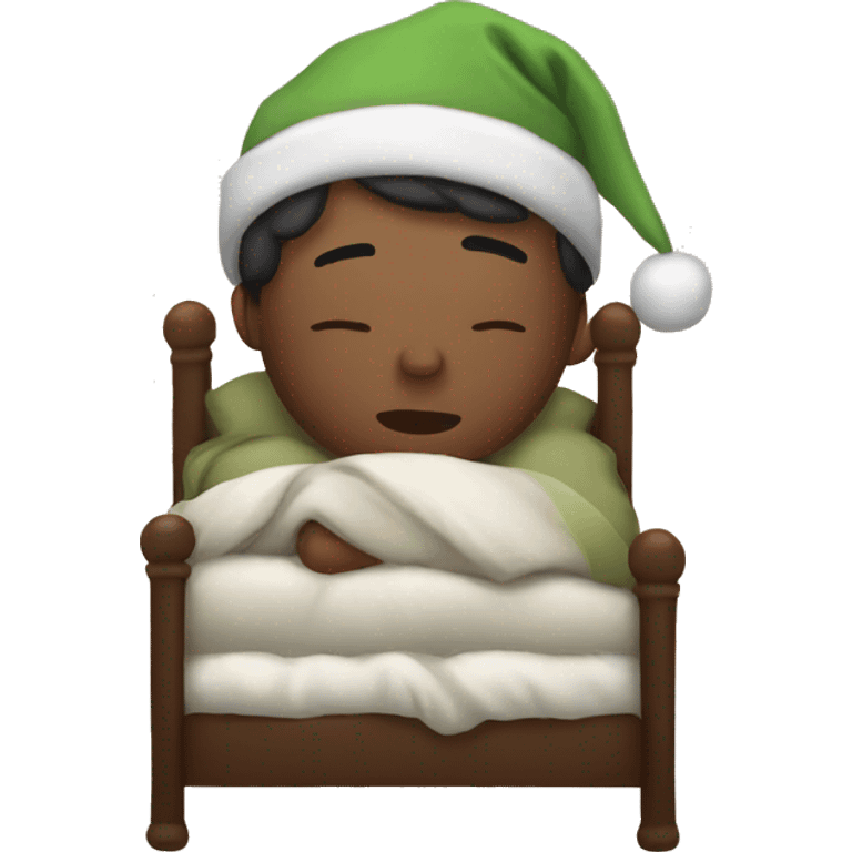 Cozy Christmas sleep emoji