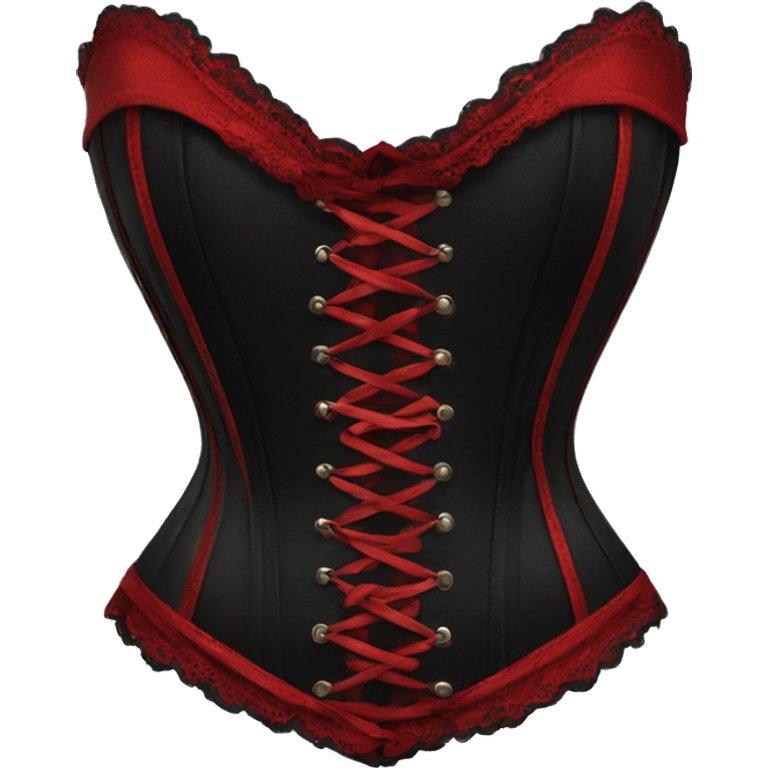 Red black corset emoji