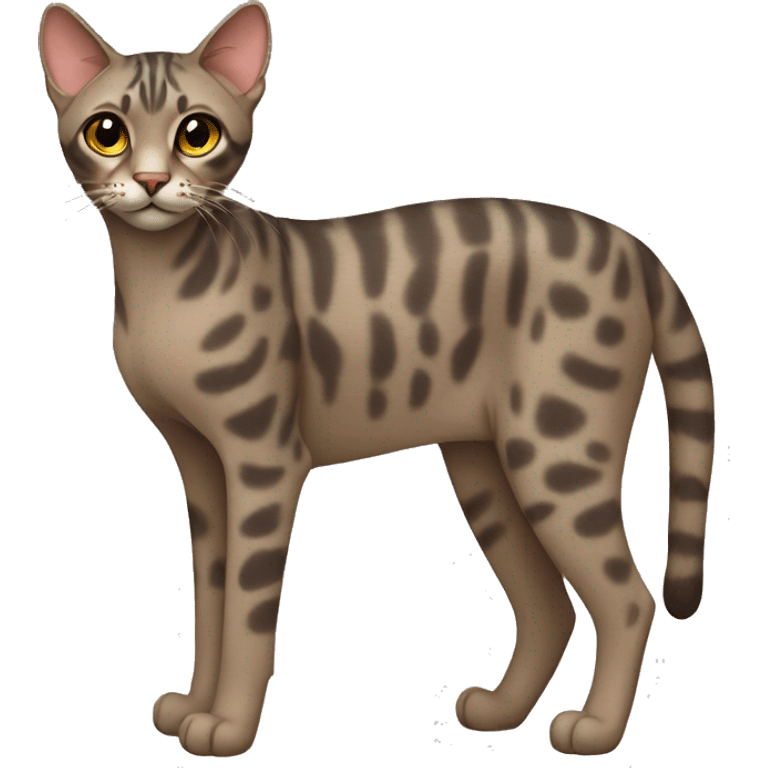 Serengeti Cat Breed Full Body emoji