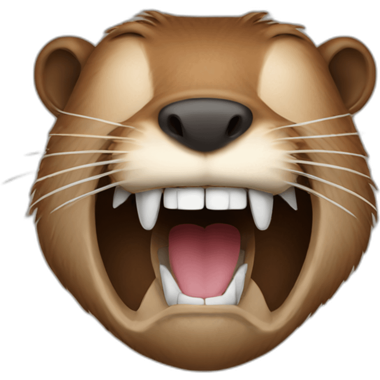 beaver with teeth emoji