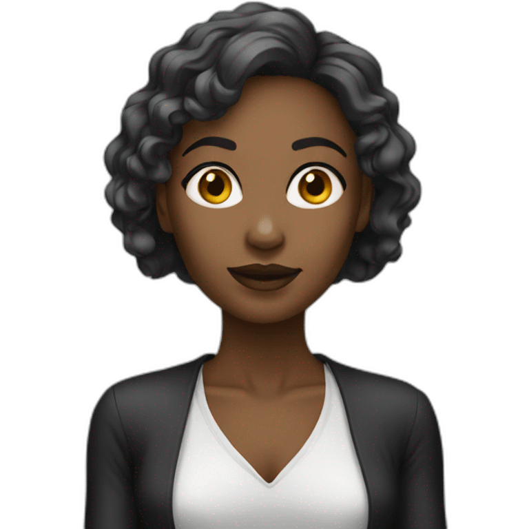 black clear clear woman emoji