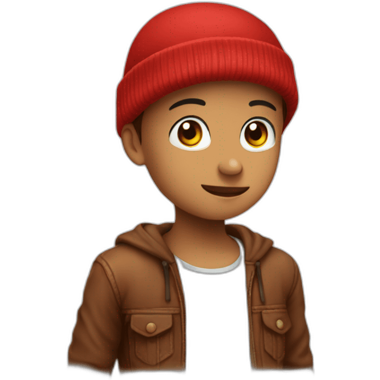 kid red beany emoji