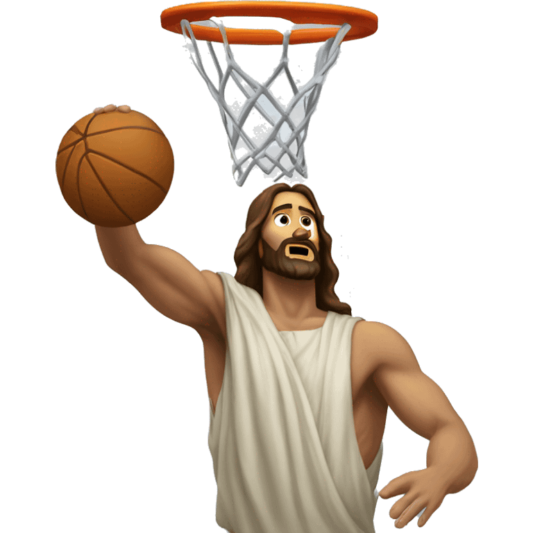 Jesus Christ dunking emoji