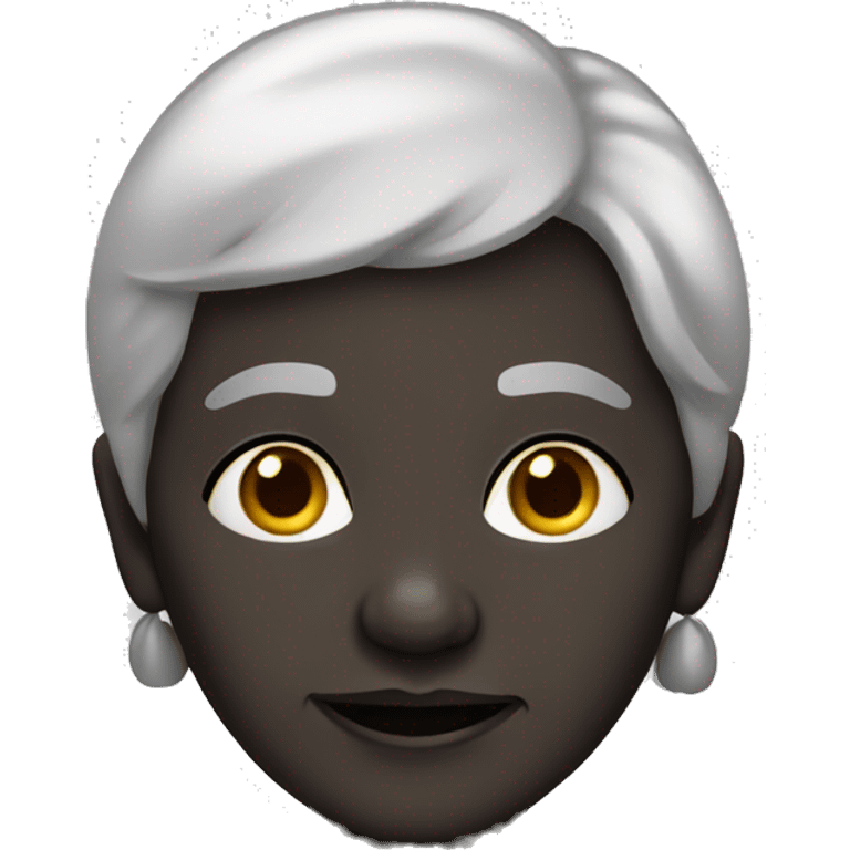 old woman with black skin emoji