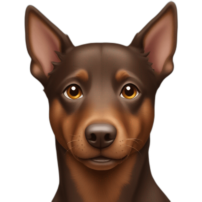 All’ Brown Australian Kelpie face emoji