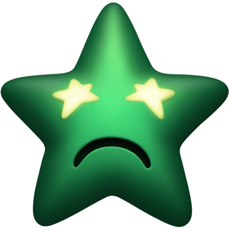 A dark green star emoji