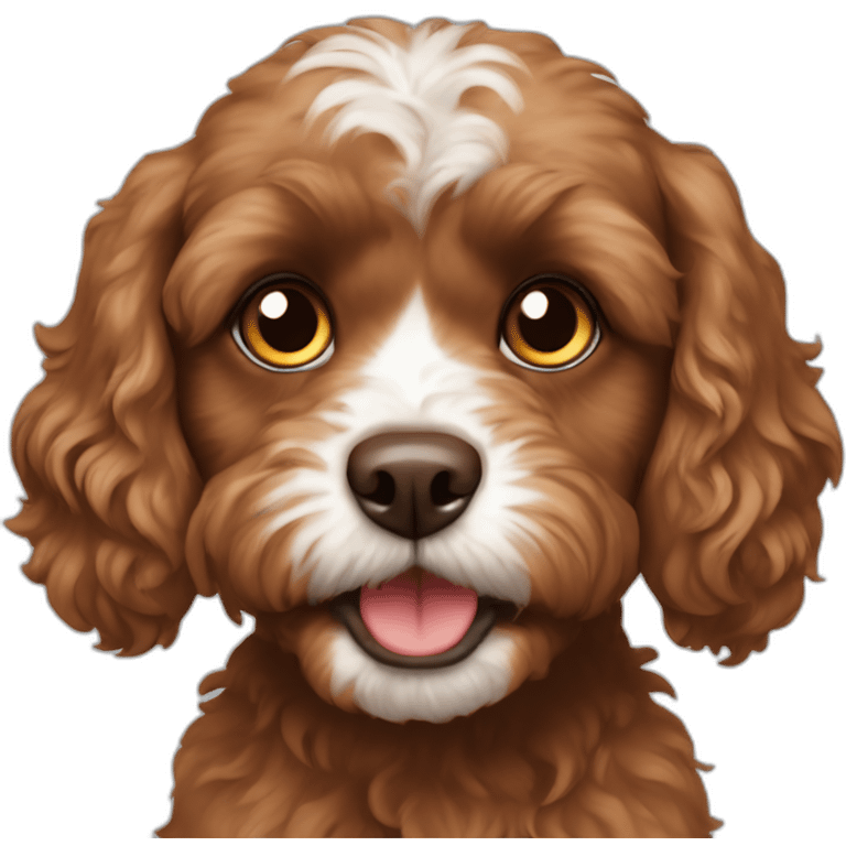 Angry brown cavoodle pup emoji