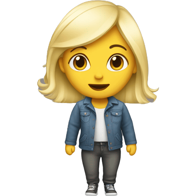 Light blonde walking emoji