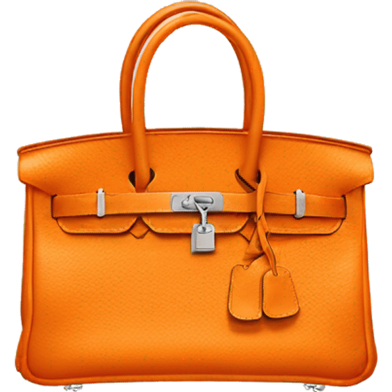 orange hermes birkin bag emoji