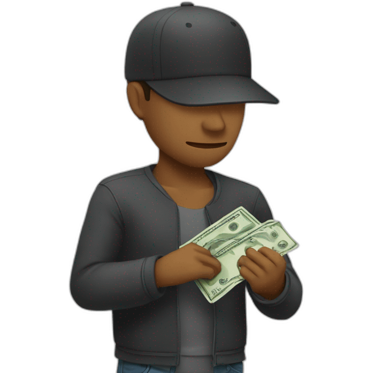 sujeto pensando en money emoji