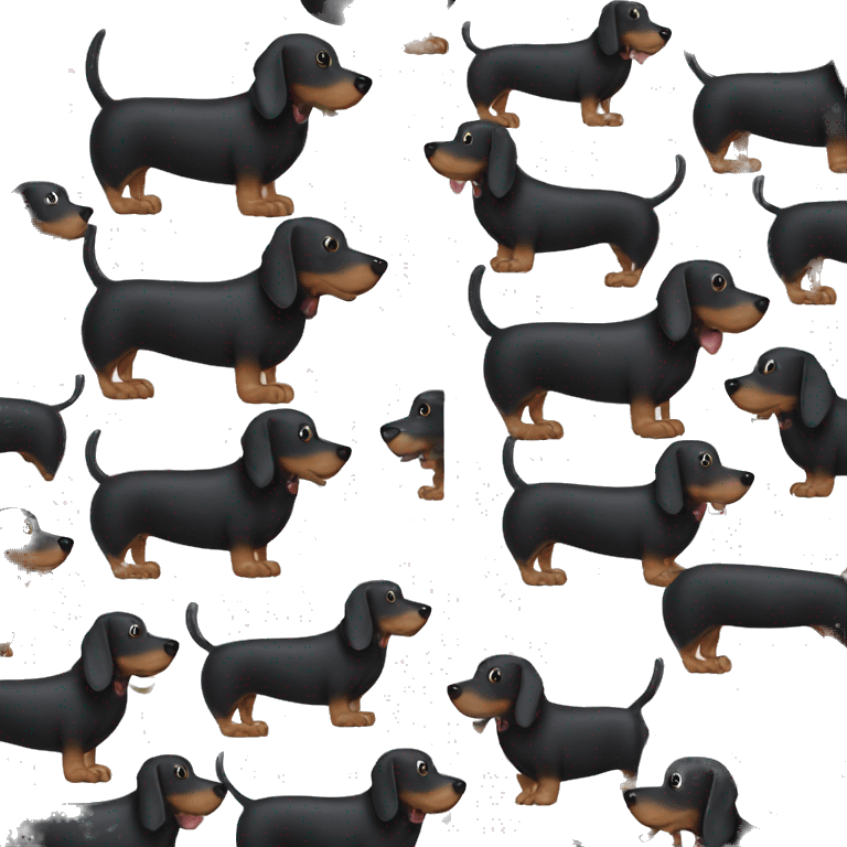 Black wiener dog mixed with a black terrier  emoji