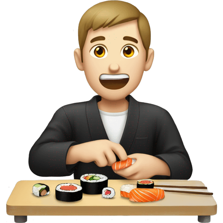 slovak eating sushi emoji