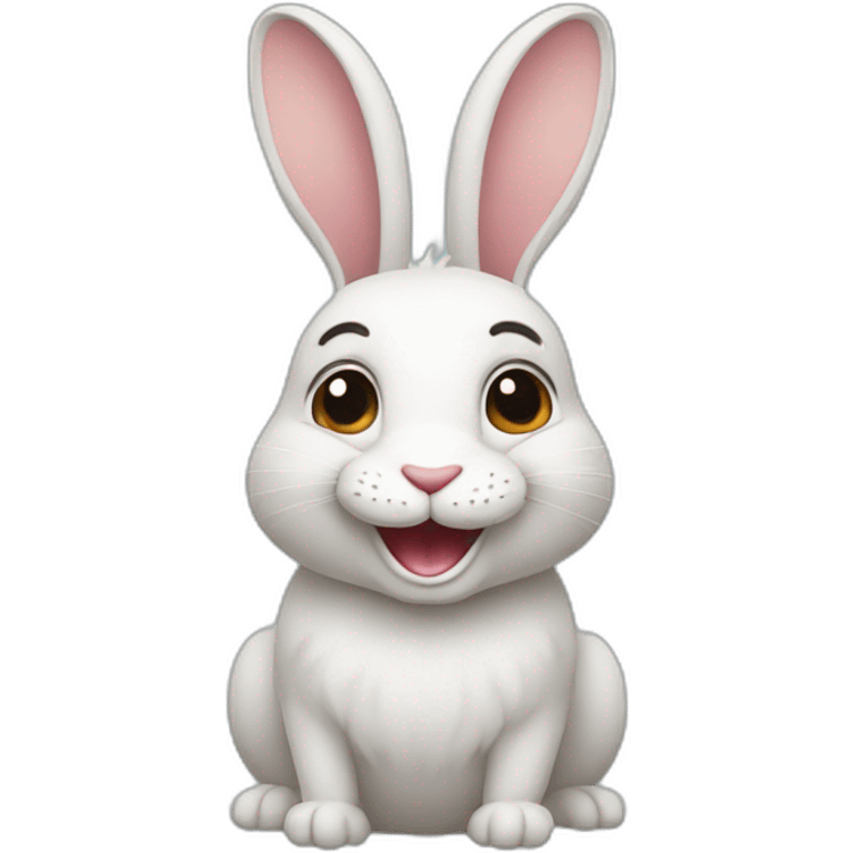 Rabbit smiling emoji