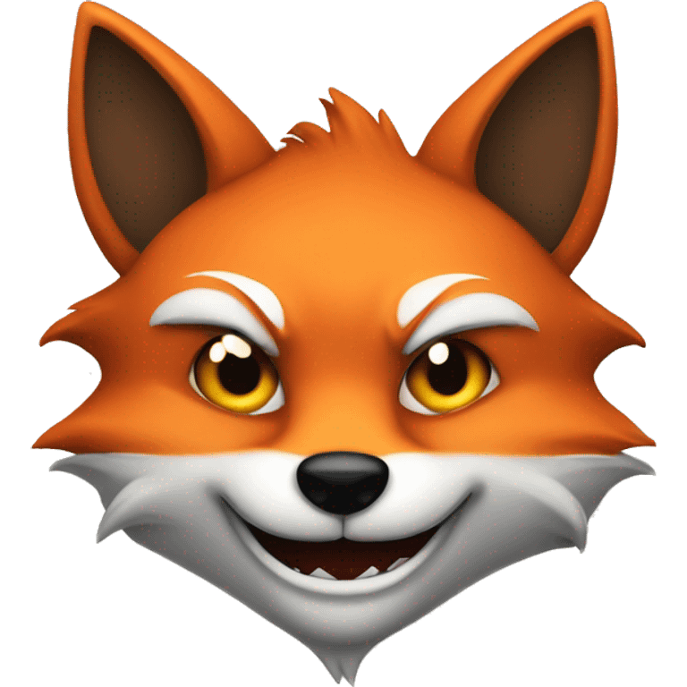 evil fox with a smirk emoji