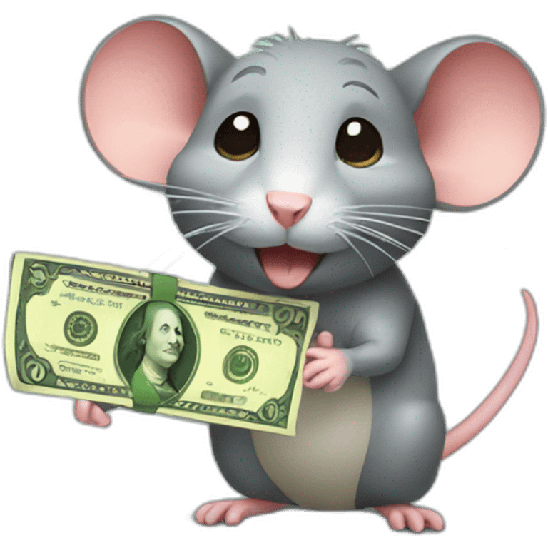 Rat with money emoji