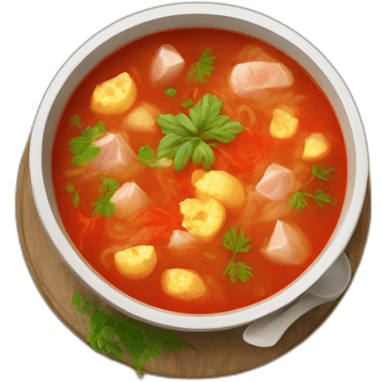 Borsh Ukrainian dish soup emoji