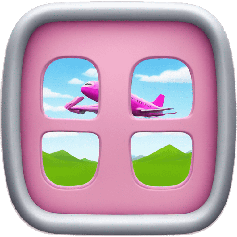 pink airplane window  emoji