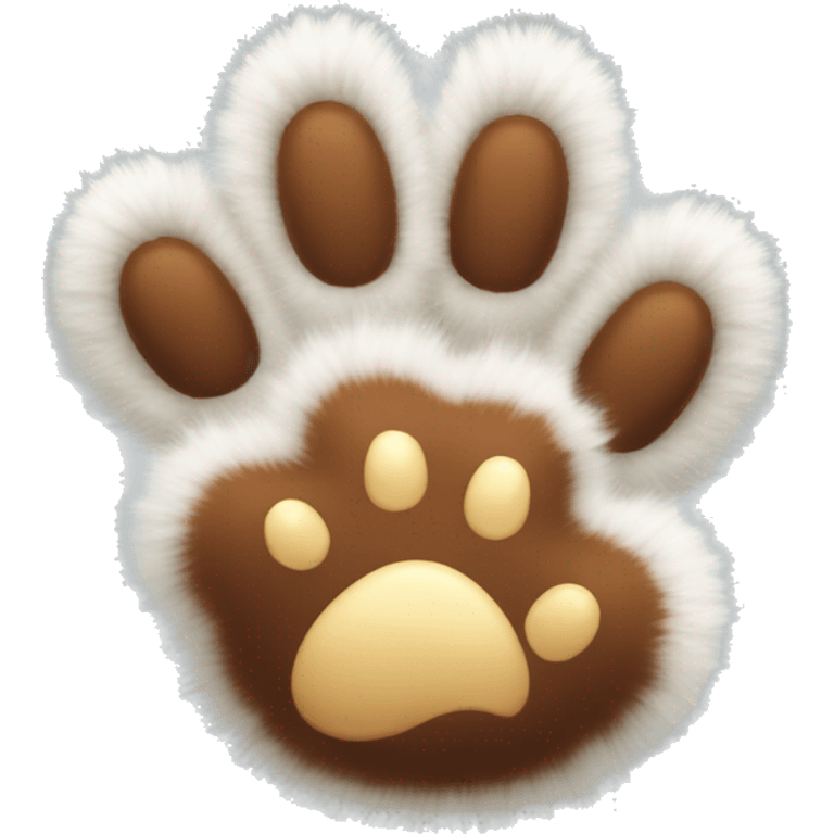 Fluffy Bear paw emoji