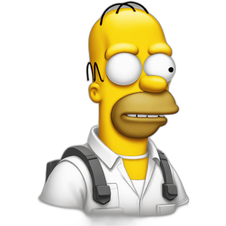 homer simpson wearing an anti nuclear suit emoji