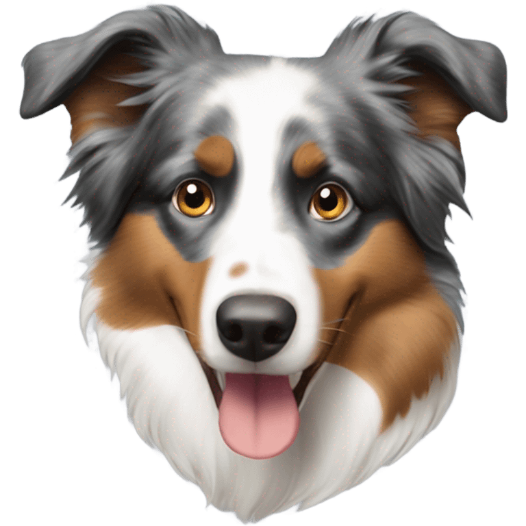 Australian shepherd wearing hoodlie  emoji