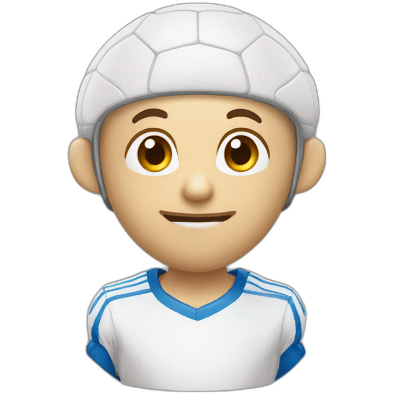 Chèvre qui hurle avec un ballon de handball emoji