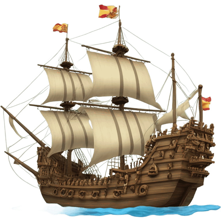 Spanish galleon on water emoji