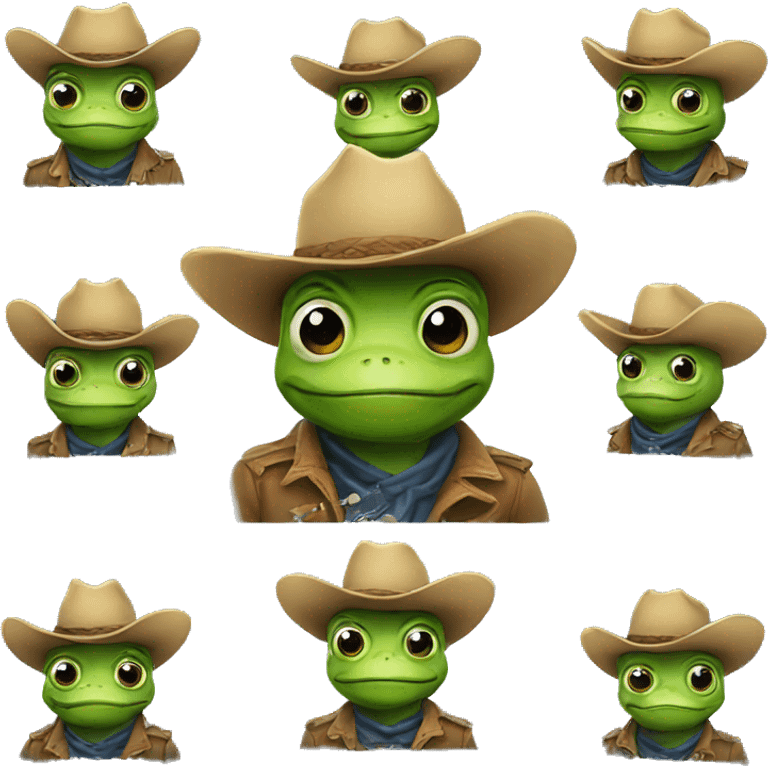 Frog cowboy emoji