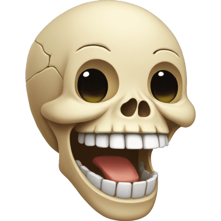 Skull laughing emoji