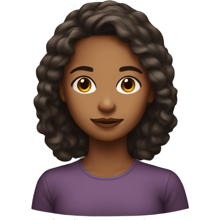 portrait of medium skinned girl emoji