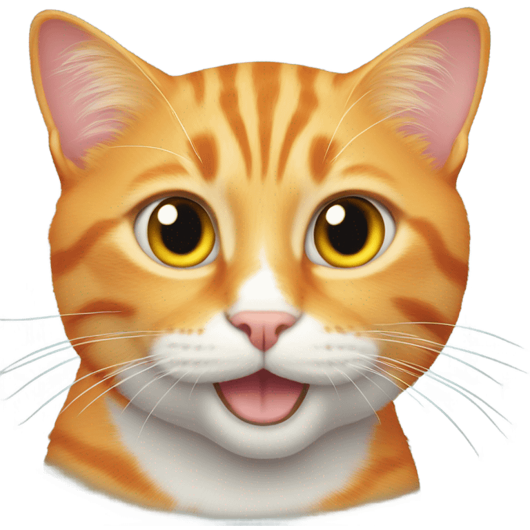 orange cat with an AR emoji