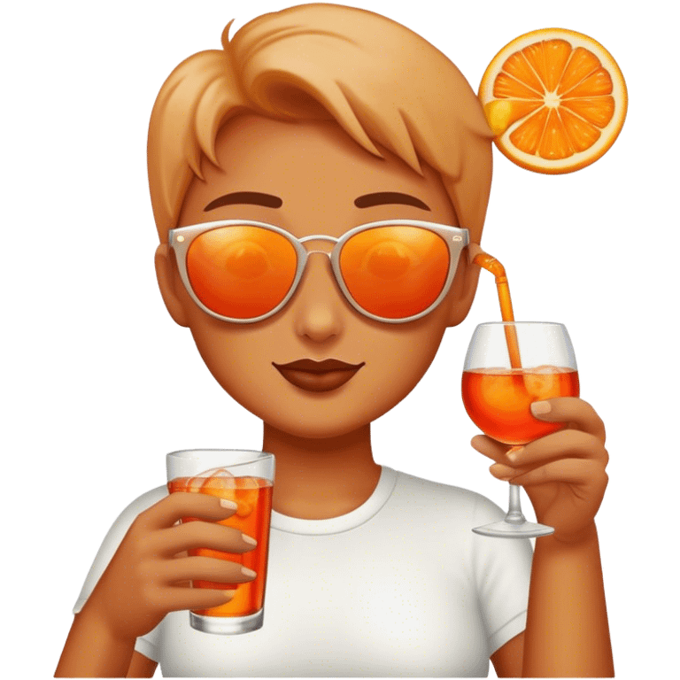 Sun emoji 🌞 drinking aperol emoji