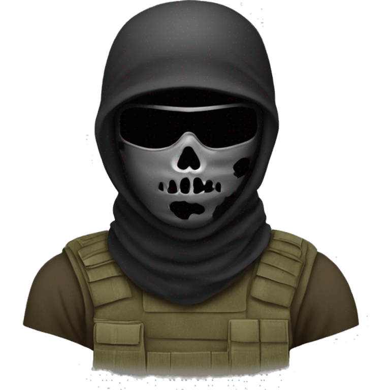 soldier with a  skull balaclava  emoji