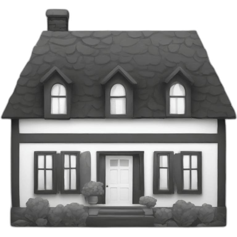 black and white home icon emoji