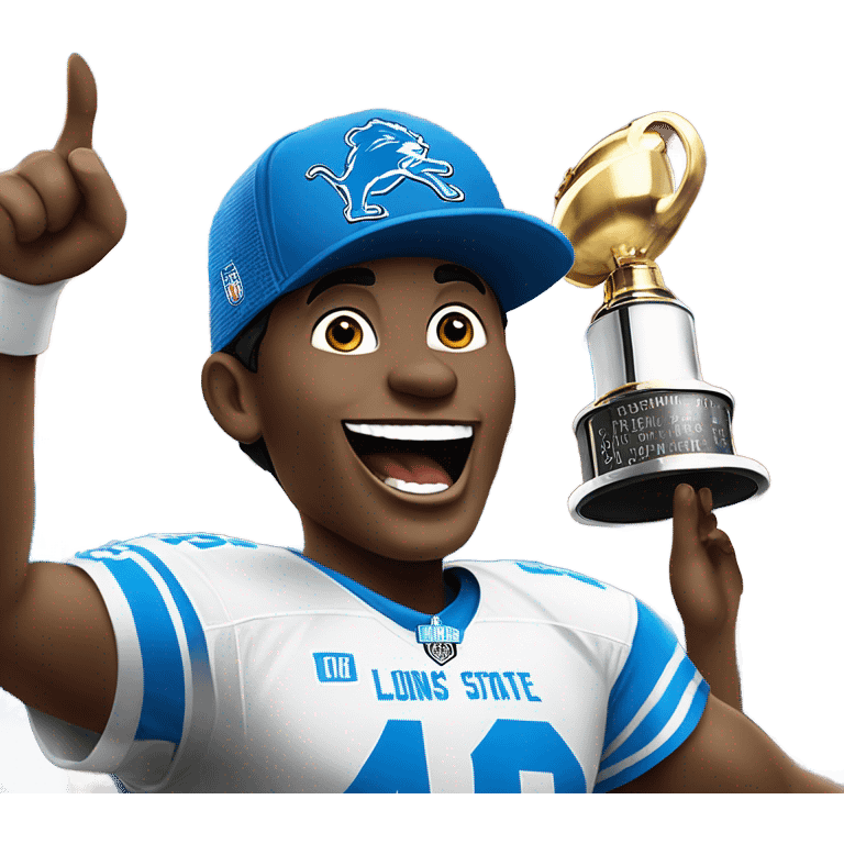 Detroit lions fan Ohio state winning championship emoji