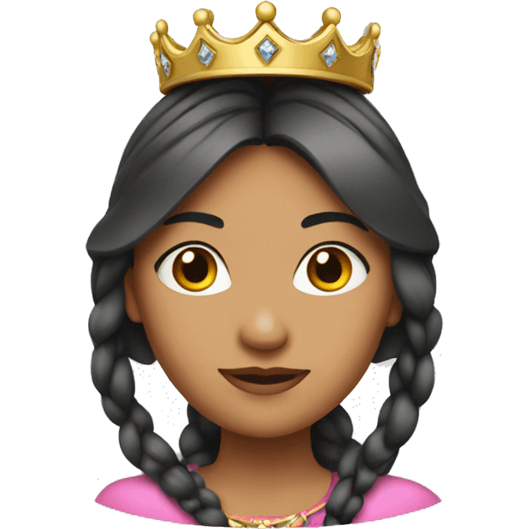 Native female with princess crown emoji