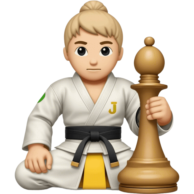 Peón de ajedrez faixa joujitsu emoji