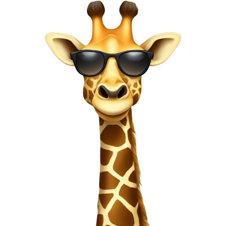 Giraffe wearing sunglasses emoji