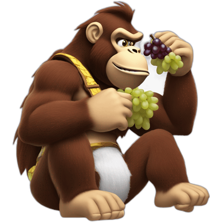 Donkey Kong Eating Grapes emoji