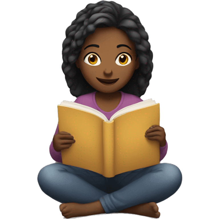 Woman reading book emoji