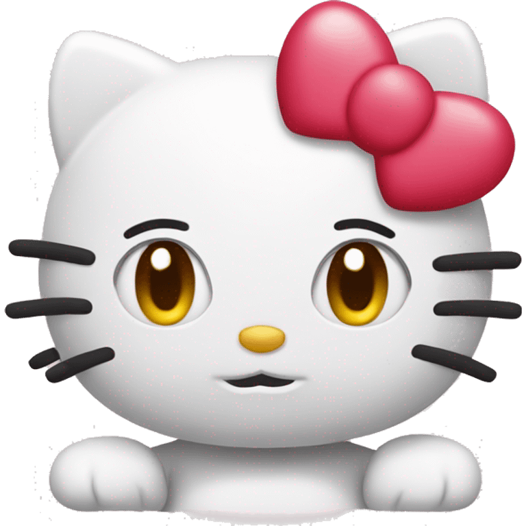 hello kitty with a heart emoji