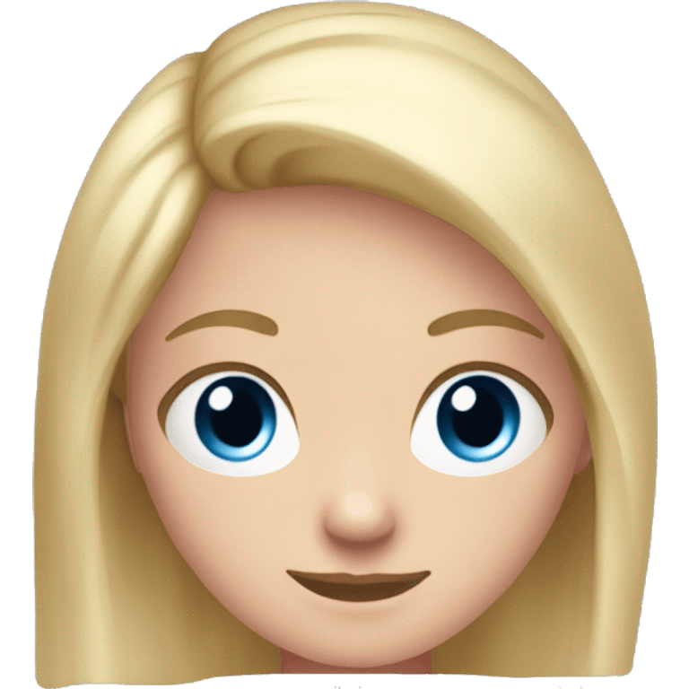 Blonde hair, blue eyes girl Age 13 hair just reaching her shoulders Wearing a pink top  emoji