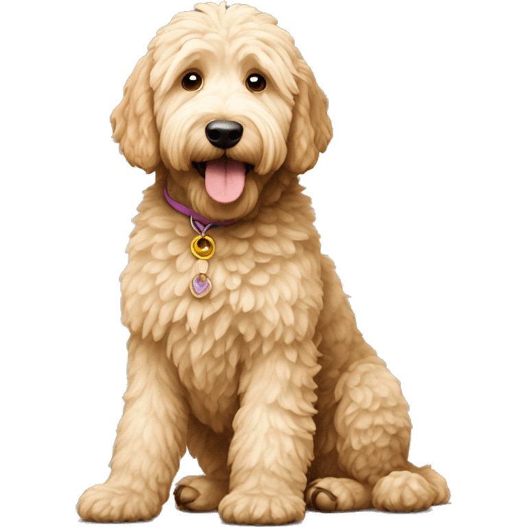 Golden doodle sitting emoji