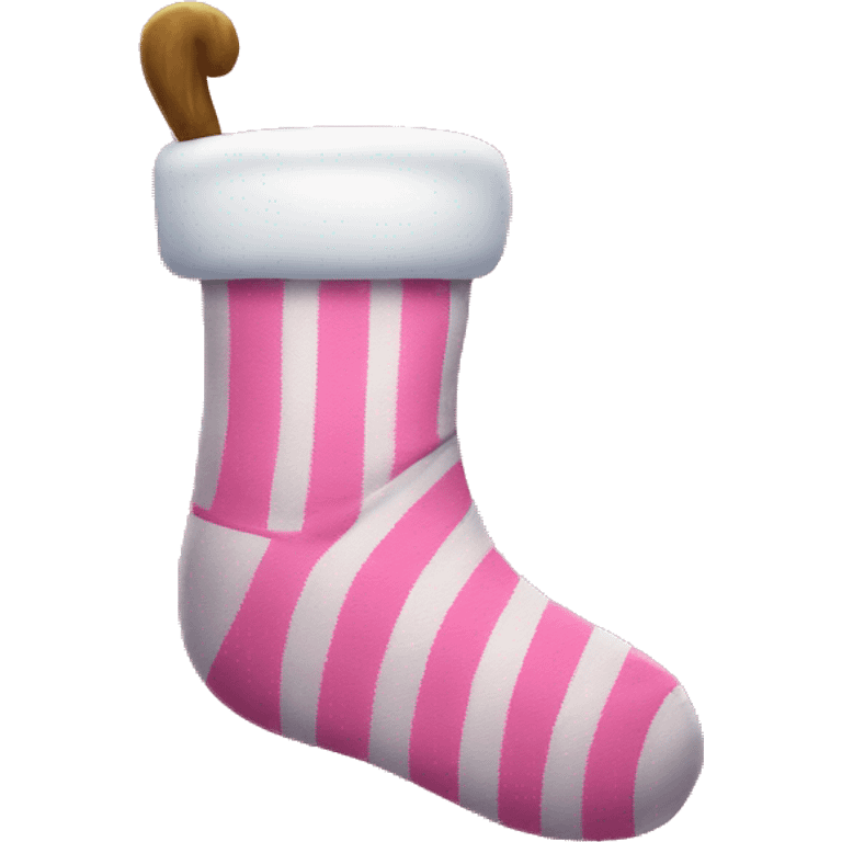 Pink Christmas sock emoji