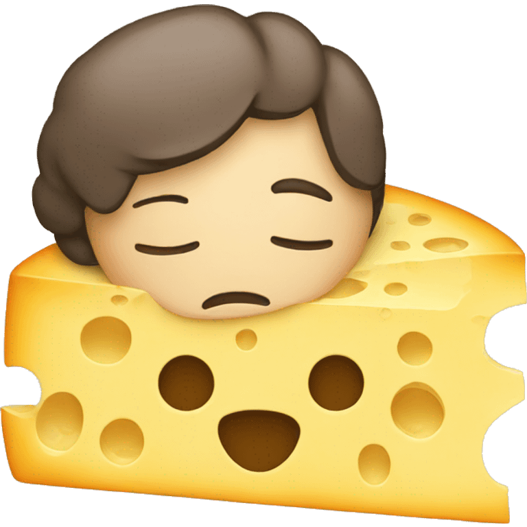 tired emoji as cheese emoji