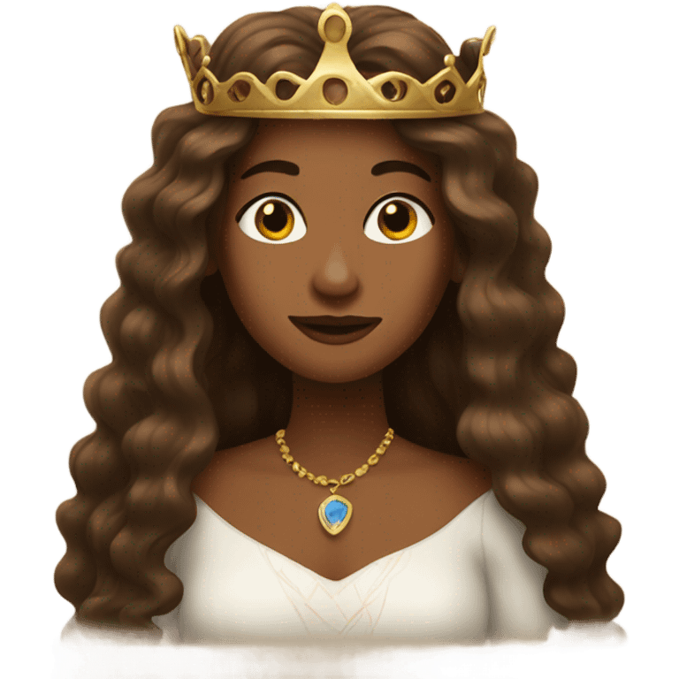 Brown long haired queen  emoji