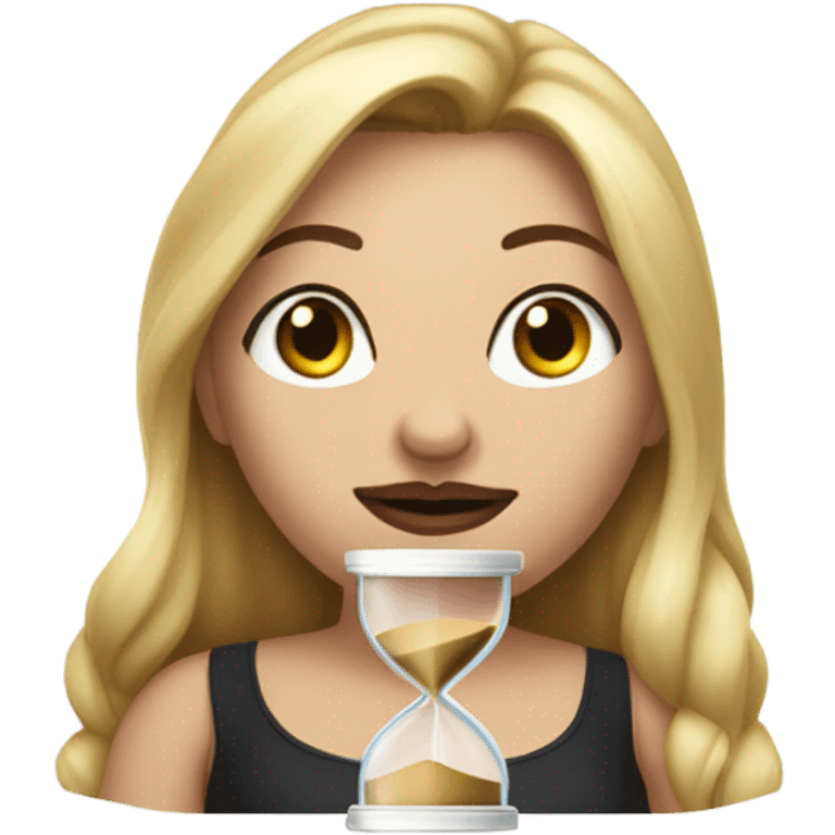 single Slim-Thicc white woman posing (hourglass figure) emoji