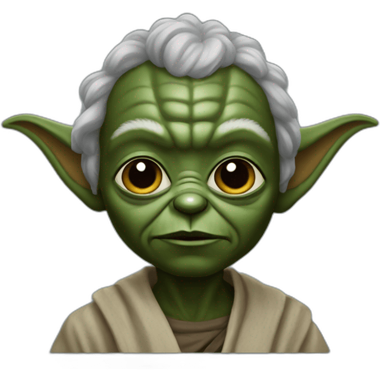 Black skin yoda emoji