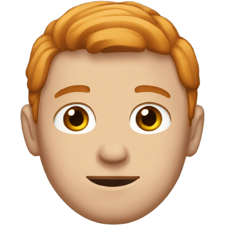 Man with ginger hair in a black sweater emoji